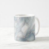 Mug Boue en marbre bleu pâle aux veines argentées (Devant droit)