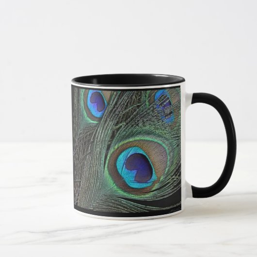 Mug Boue en plume de paon (Droite)