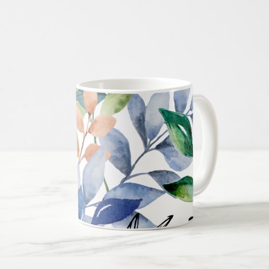Mug Boue Feuille aquarelle (Devant droit)