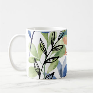 Mug Boue Feuille aquarelle