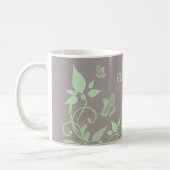 Mug Boue florale de papillon vert (Gauche)