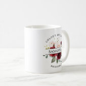 Mug Boue florale de rose rose rouge bordeaux (Devant droit)