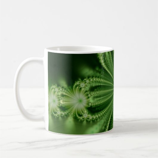 Mug Boue fractée à fleurs vertes (Gauche)
