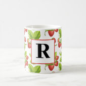 Mug Boue Motif d'aquarelle de fraise Monogram (Centre)