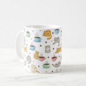 Mug Boue Motif de café et de chats (Devant gauche)
