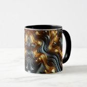 Mug Boue noire en satin de luxe (Devant droit)
