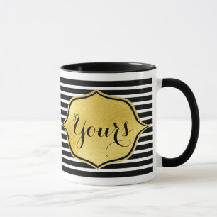 Mug Boue personnalisée Ajouter votre texte Bandes de f