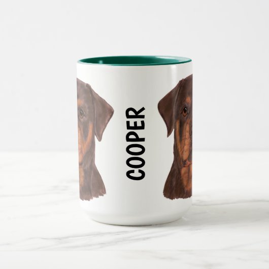 Mug Boue personnalisée Rottweiler (Centre)