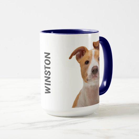 Mug Boue Pitbull personnalisée (Devant droit)