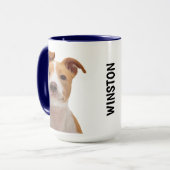 Mug Boue Pitbull personnalisée (Devant gauche)