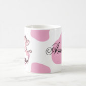Mug Boue rose mignonne de fraise avec nom (Centre)