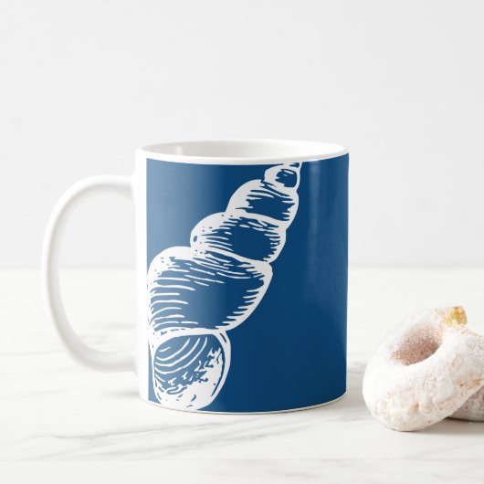 Mug Boue vintage de coquille de mer spirale (Avec donut)