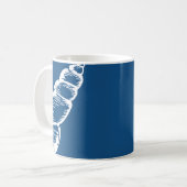 Mug Boue vintage de coquille de mer spirale (Devant gauche)