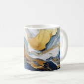 Mug Bouffée en or et bleu (Devant droit)