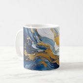 Mug Bouffée en or et bleu (Devant gauche)