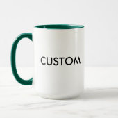 Mug Boug 15oz personnalisé - HUNTER GREEN (Gauche)