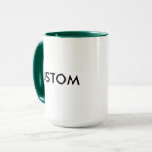 Mug Boug 15oz personnalisé - HUNTER GREEN (Devant gauche)