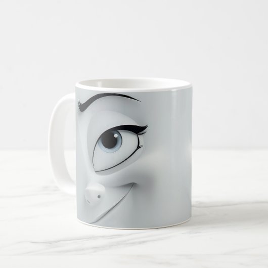 Mug Boug 3D face de dessin en ébullition 11 (Devant gauche)