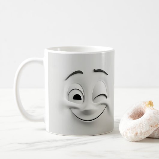 Mug Boug 3D face de dessin en ligne 13 (Avec donut)
