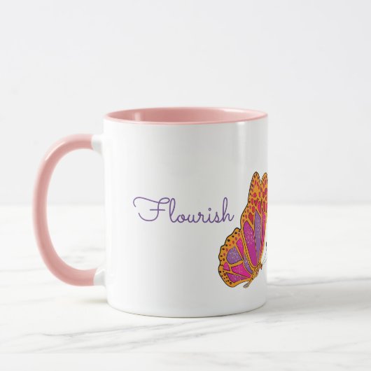 Mug Boug à papillon printanier "florissant" (Gauche)