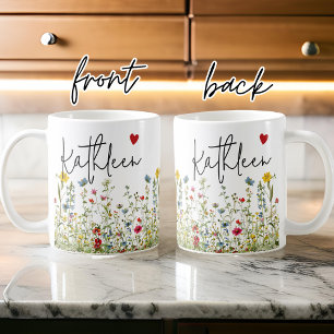 Mug Boug, Anniversaire et Cadeau Fleur sauvage personn