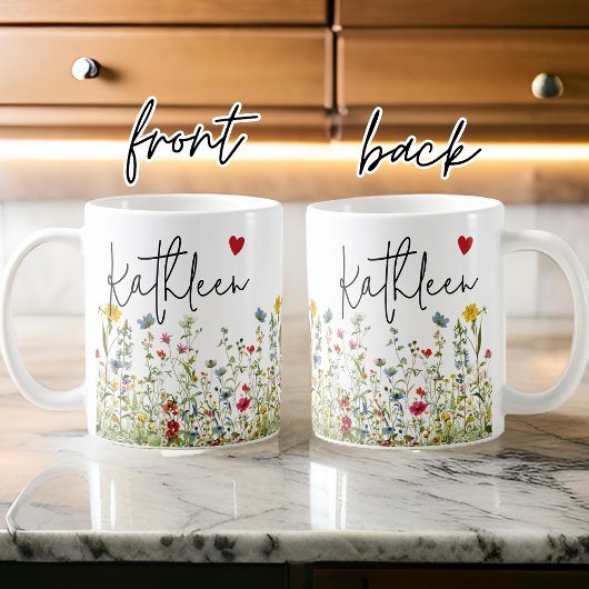 Mug Boug, Anniversaire et Cadeau Fleur sauvage personn