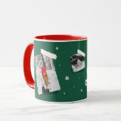 Mug Boug avec photos et flocons de neige (Devant gauche)