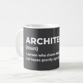 Mug Boug cadeau de définition architecte (Devant gauche)