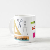 Mug Boug Cadeau de l'enseignant de mathématiques perso (Devant gauche)