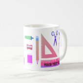 Mug Boug Cadeau de l'enseignant de mathématiques perso (Devant droit)