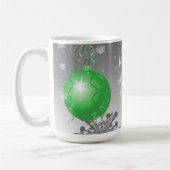 Mug Boug café ornement de Noël fantaisie verte (Gauche)