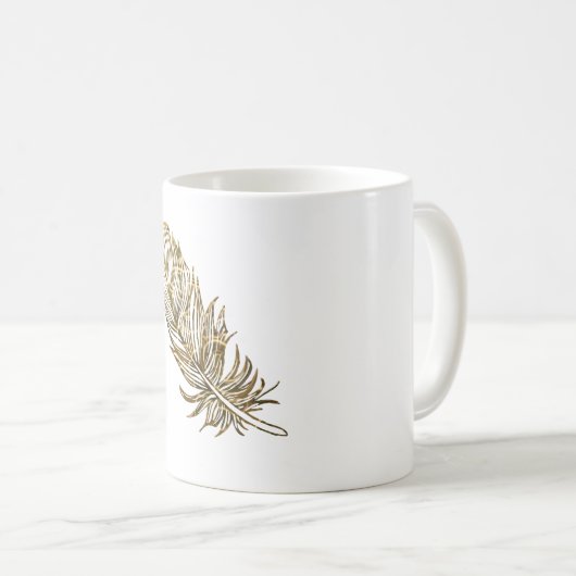 Mug Boug classique en plumes d'or (Devant droit)