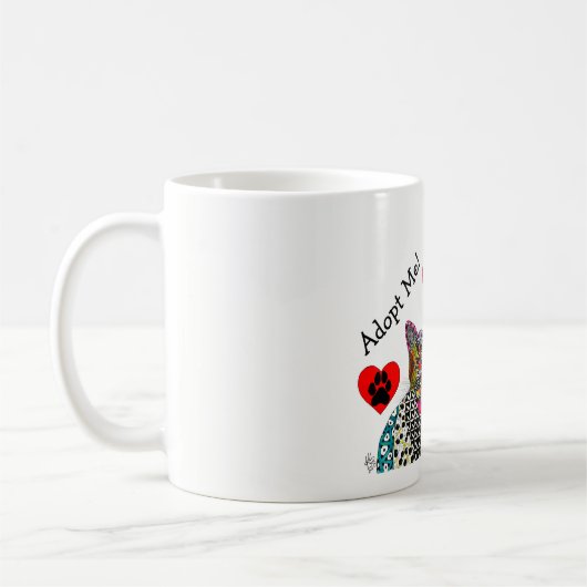 Mug Boug d'adoption de chats et de chiens mignons et c (Gauche)
