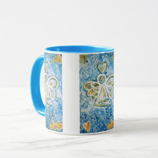 Mug Boug d'ange bleu doré (Devant gauche)
