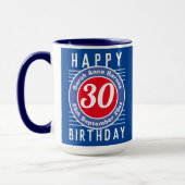 Mug Boug d'anniversaire avec âge, nom et date (Gauche)
