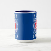 Mug Boug d'anniversaire avec âge, nom et date (Centre)