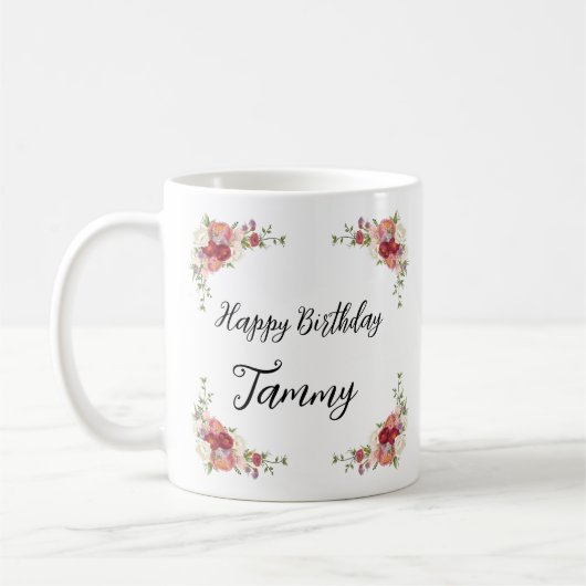 Mug Boug d'anniversaire personnalisé - Nom personnalis (Gauche)