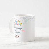 Mug Boug d'anniversaire personnalisé - Réflexion et pr (Devant gauche)