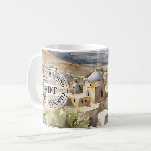Mug Boug d'aquarelle de Bethléem - Cadeau intemporel d (Devant gauche)