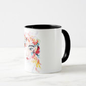 Mug Boug d'aquarelle florale vibre (Devant droit)