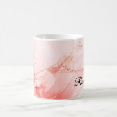 Mug Boug d'aquarelle rose et or personnalisé de luxe (Centre)