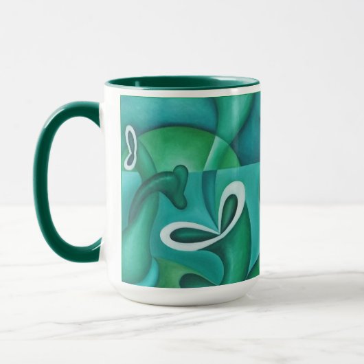 Mug Boug d'art Abstrait vert (Gauche)