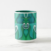 Mug Boug d'art Abstrait vert (Centre)