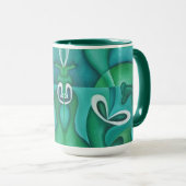 Mug Boug d'art Abstrait vert (Devant droit)