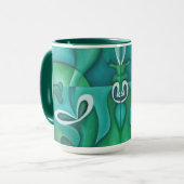 Mug Boug d'art Abstrait vert (Devant gauche)