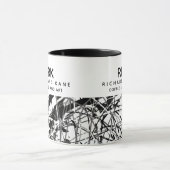 Mug Boug d'art moderne demi-Abstrait avec nom (Centre)
