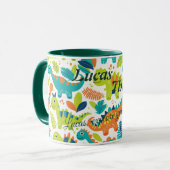 Mug Boug d'aventure Kawaii Dinosaur personnalisé pour (Devant gauche)