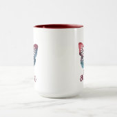 Mug Boug de café à papillon bleu personnalisé (Centre)