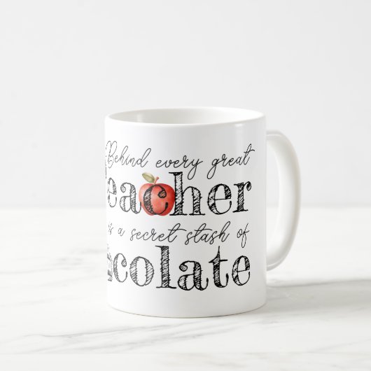 Mug Boug de café au chocolat de l'enseignant (Devant droit)