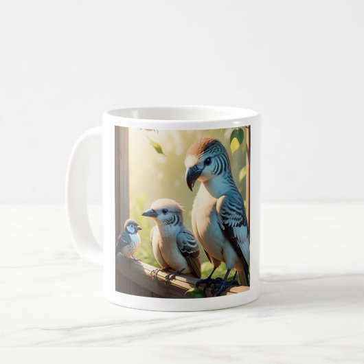 Mug Boug de café aux oiseaux (Devant gauche)